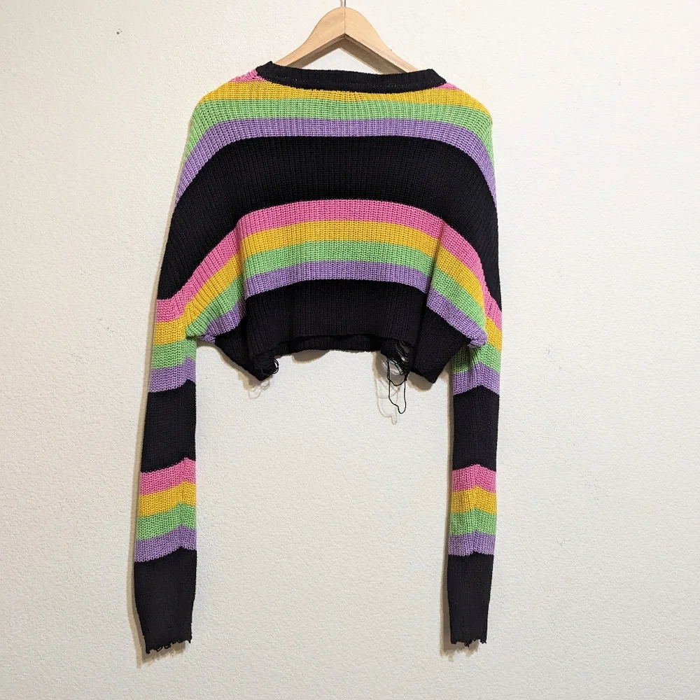 Killstar Multicolor Striped Sweater - Picture 6 of 8